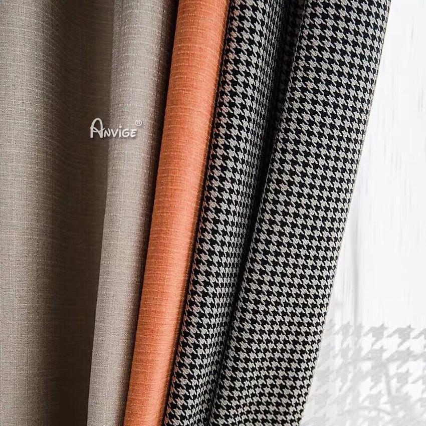 Modern Curtain ANVIGE New Arrival Fashion Houndstooth Curtains,Grommet Window Curtain Blackout Curtains For Living Room,52''Wx63''L,1 Panel roman shades roman blinds curtains window treatment window shade window blind customized roman shades curtain drapes curtains for living room