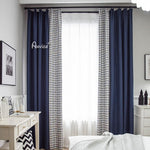 Modern Curtain ANVIGE Nordic Modern Houndstooth Jacquard,Grommet Window Curtain Blackout Curtains For Living Room,52''Wx63''L,1 Panel roman shades roman blinds curtains window treatment window shade window blind customized roman shades curtain drapes curtains for living room