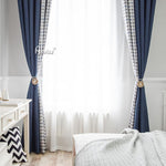 Modern Curtain ANVIGE Nordic Modern Houndstooth Jacquard,Grommet Window Curtain Blackout Curtains For Living Room,52''Wx63''L,1 Panel roman shades roman blinds curtains window treatment window shade window blind customized roman shades curtain drapes curtains for living room