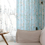 Pastoral Curtain ANVIGE Pastoral American Blue Flowers Printed,Grommet Window Curtain Blackout Curtains For Living Room,52''Wx63''L,1 Panel roman shades roman blinds curtains window treatment window shade window blind customized roman shades curtain drapes curtains for living room