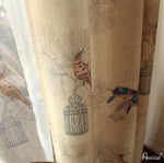 Pastoral Curtain ANVIGE Pastoral Bird Cage Printed,Grommet Window Curtain Blackout Curtains For Living Room,52''Wx63''L,1 Panel roman shades roman blinds curtains window treatment window shade window blind customized roman shades curtain drapes curtains for living room