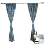 Pastoral Curtain ANVIGE Pastoral Blue Double-sided Branch Printed,Grommet Window Curtain Blackout Curtains For Living Room,52''Wx63''L,1 Panel roman shades roman blinds curtains window treatment window shade window blind customized roman shades curtain drapes curtains for living room