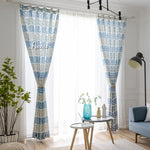 Pastoral Curtain ANVIGE Pastoral Blue Leaves Printed Curtains,Grommet Window Curtain Blackout Curtains For Living Room,52''Wx63''L,1 Panel roman shades roman blinds curtains window treatment window shade window blind customized roman shades curtain drapes curtains for living room