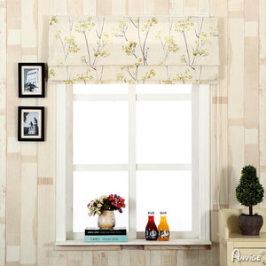 Roman Shade ANVIGE Pastoral Cotton Linen Green Plants Printed Roman Shades ,Easy Install Washable Curtains ,Customized Window Curtain Drape, 24"W X 64"H roman shades roman blinds curtains window treatment window shade window blind customized roman shades curtain drapes curtains for living room