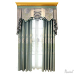 Luxury Curtain ANVIGE Pastoral Cotton Linen Hydrangea Embroidered Blackout Curtains Luxury Valance,Blackout and Sheer Window Curtain With Grommet Top,52''Wx84''L,1 Panel roman shades roman blinds curtains window treatment window shade window blind customized roman shades curtain drapes curtains for living room