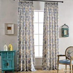 Pastoral Curtain ANVIGE Pastoral Cotton Linen Little Blue Flower Printed,Grommet Window Curtain Blackout Curtains For Living Room,52''Wx63''L,1 Panel roman shades roman blinds curtains window treatment window shade window blind customized roman shades curtain drapes curtains for living room