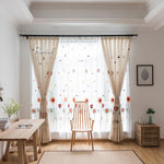 Pastoral Curtain ANVIGE Pastoral Cotton Linen Sunflower Embroidered,Grommet Window Curtain Blackout Curtains For Living Room,52''Wx63''L,1 Panel roman shades roman blinds curtains window treatment window shade window blind customized roman shades curtain drapes curtains for living room