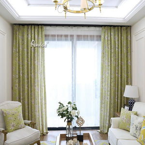 Pastoral Curtain ANVIGE Pastoral Flowers Printed Curtains,Grommet Window Curtain Blackout Curtains For Living Room,52''Wx63''L,1 Panel roman shades roman blinds curtains window treatment window shade window blind customized roman shades curtain drapes curtains for living room