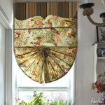 Roman Shade ANVIGE Pastoral Garden Parrot Flower Printed Customized Fan Roman Shades ,Easy Install Washable Curtains ,Customized Window Curtain Drape, 24"W X 64"H roman shades roman blinds curtains window treatment window shade window blind customized roman shades curtain drapes curtains for living room