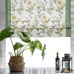 Roman Shade ANVIGE Pastoral Green Valance Natural Flowers Printed Customized Roman Shades ,Easy Install Washable Curtains ,Customized Window Curtain Drape, 24"W X 64"H roman shades roman blinds curtains window treatment window shade window blind customized roman shades curtain drapes curtains for living room