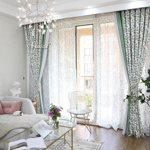 Pastoral Curtain ANVIGE Pastoral High Quality Cotton Linen Bird and Tree Printed,Grommet Window Curtain Blackout Curtains For Living Room,52''Wx63''L,1 Panel roman shades roman blinds curtains window treatment window shade window blind customized roman shades curtain drapes curtains for living room