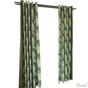 Pastoral Curtain ANVIGE Tropical Green Banana Leaves Printed,Grommet Window Curtain Blackout Curtains For Living Room,52''Wx63''L,1 Panel roman shades roman blinds curtains window treatment window shade window blind customized roman shades curtain drapes curtains for living room