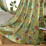 Pastoral Curtain ANVIGE Tropical Rain Forest Green Leaves Printed,Grommet Window Curtain Blackout Curtains For Living Room,52''Wx63''L,1 Panel roman shades roman blinds curtains window treatment window shade window blind customized roman shades curtain drapes curtains for living room