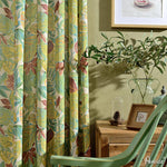 Pastoral Curtain ANVIGE Tropical Rain Forest Green Leaves Printed,Grommet Window Curtain Blackout Curtains For Living Room,52''Wx63''L,1 Panel roman shades roman blinds curtains window treatment window shade window blind customized roman shades curtain drapes curtains for living room